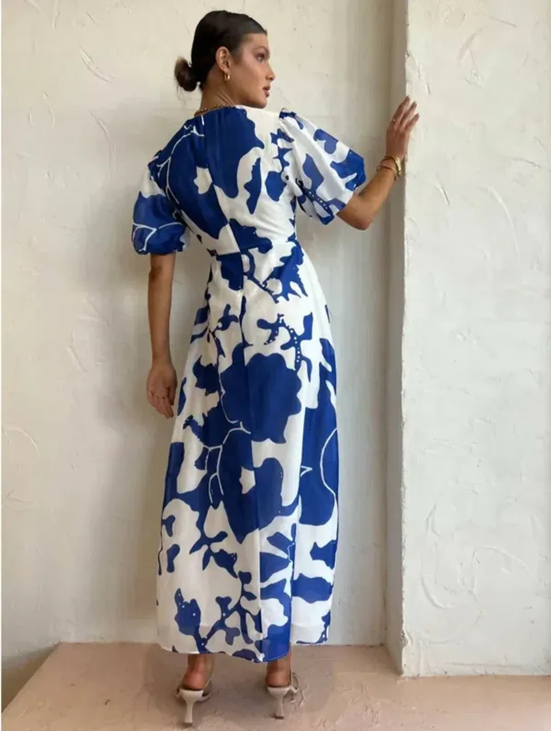 Sir the Label Vivi Puff Sleeve Maxi Dress Merce Abstract Print Size 2 / Au 10 for rent on The Volte - main image