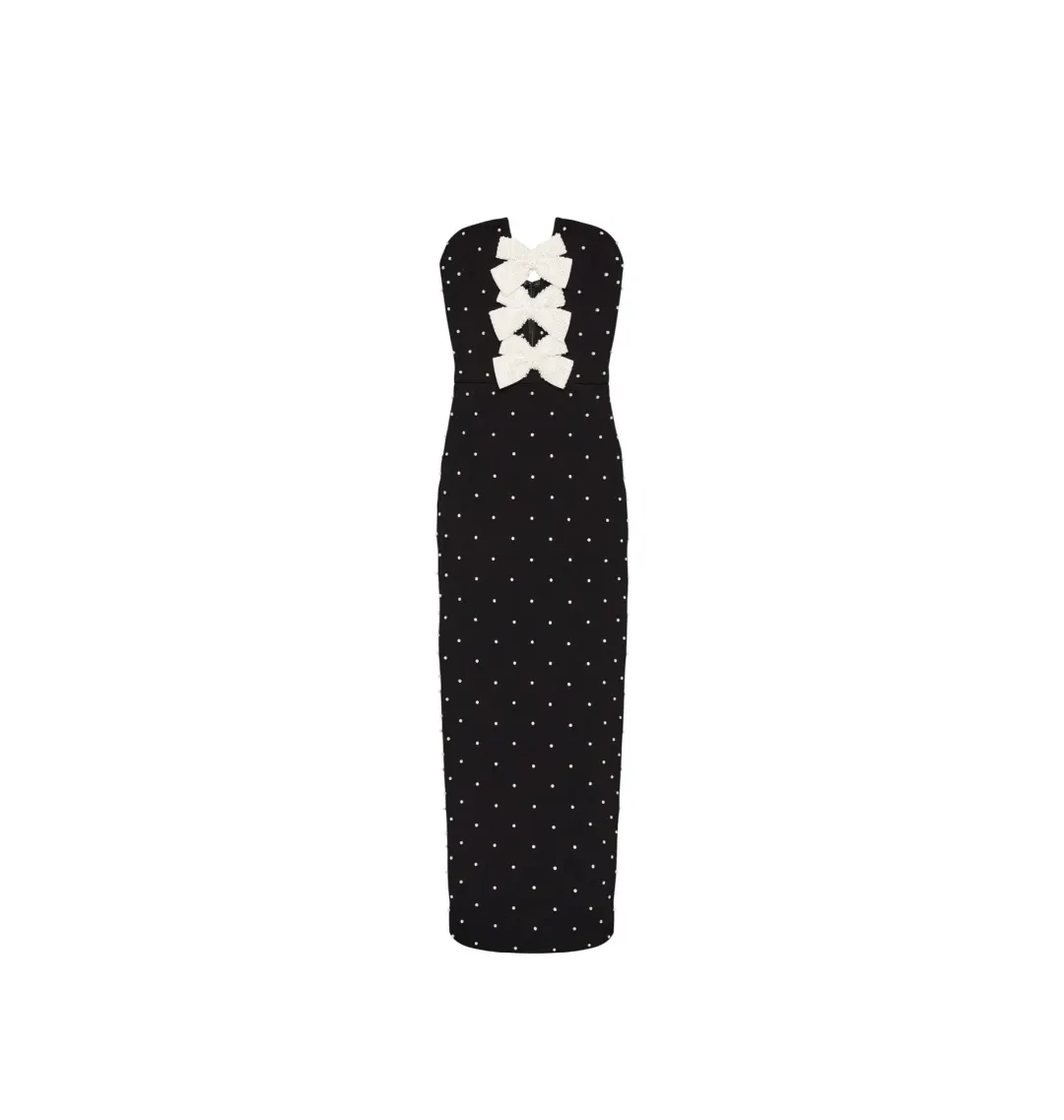 Rebecca Vallance Veronica Midi Dress in Black Size AU 10  for rent on The Volte - main image