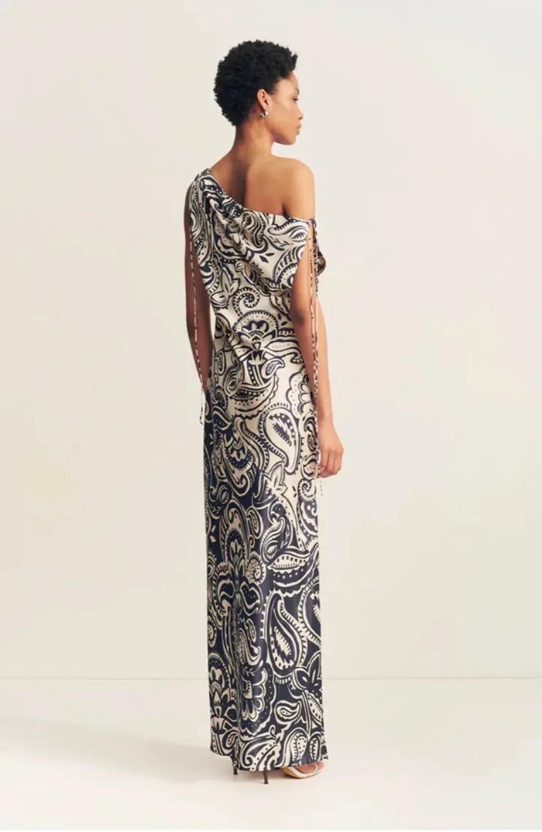 Shona Joy Anthea Silk Tie Maxi Dress Print Size 14 for rent on The Volte - main image