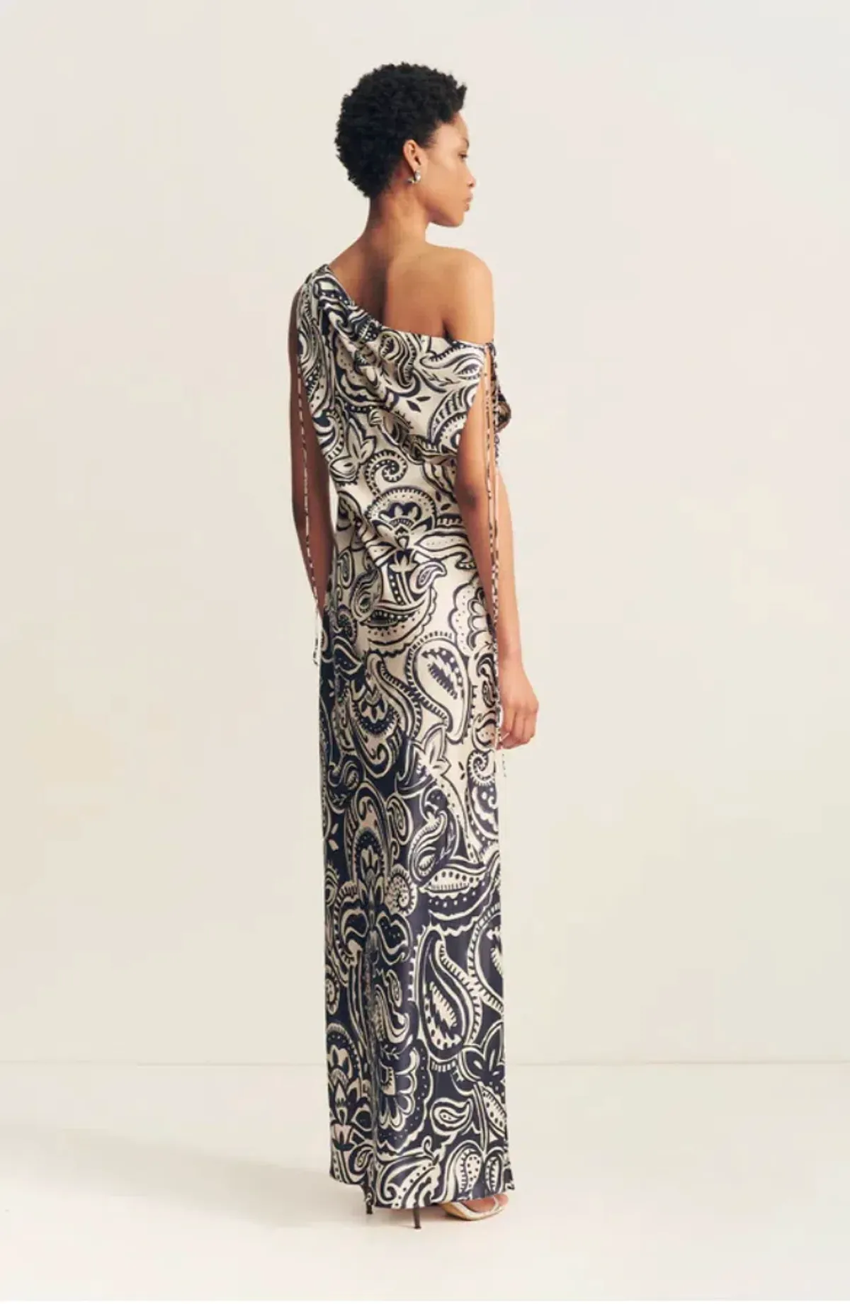 Shona Joy Anthea Silk Tie Maxi Dress Print Size 14 - Image 6