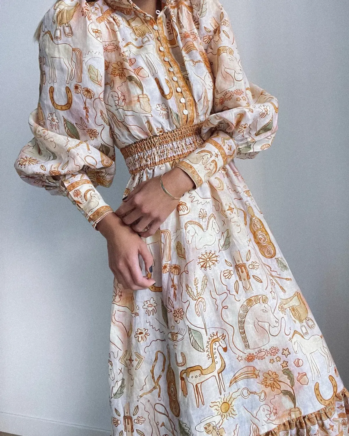 Alemais Solitaire Midi Dress Print Size 10 - Image 3