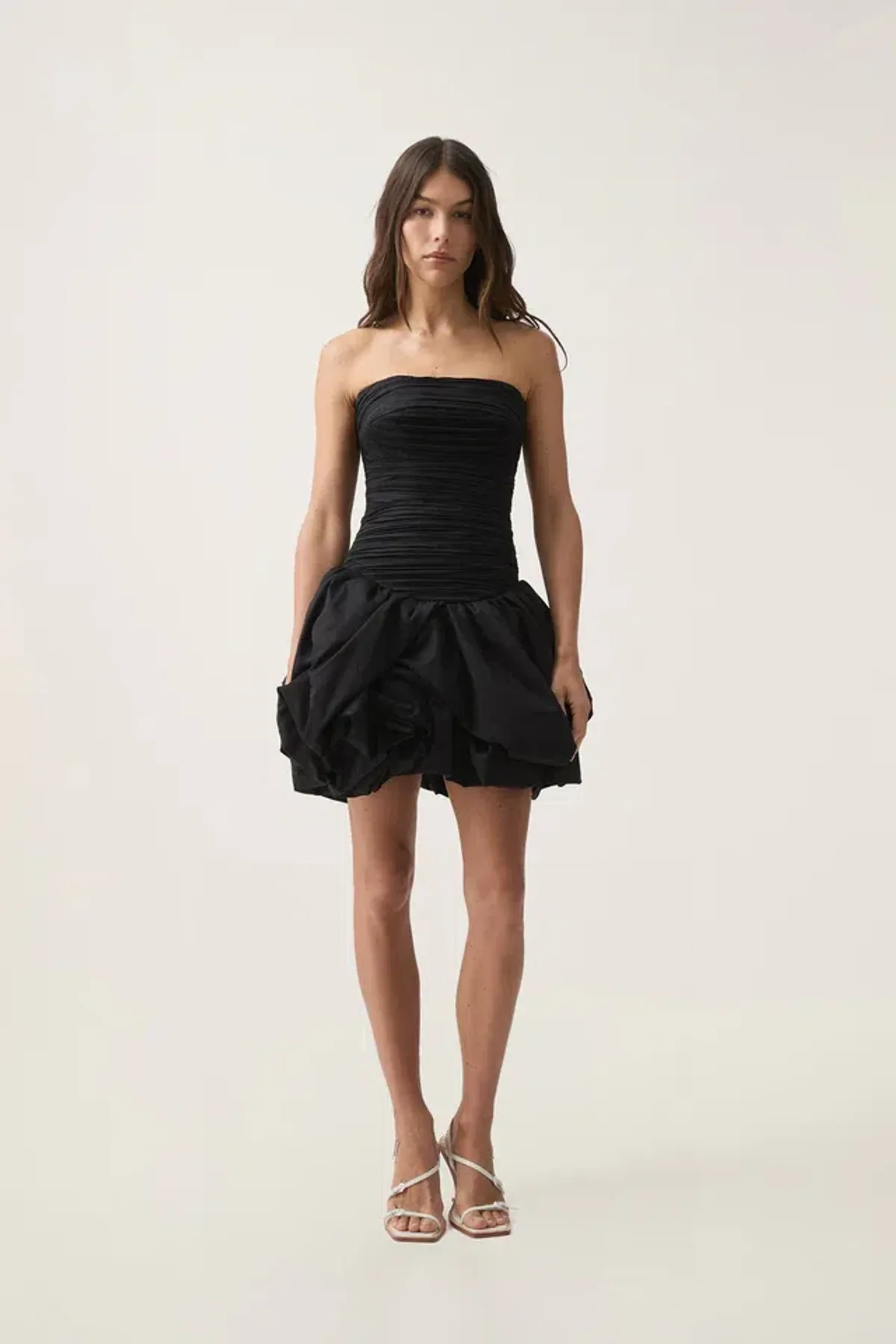 Aje Violette Bubble Hem Mini Dress Black Size 8 - Image 2