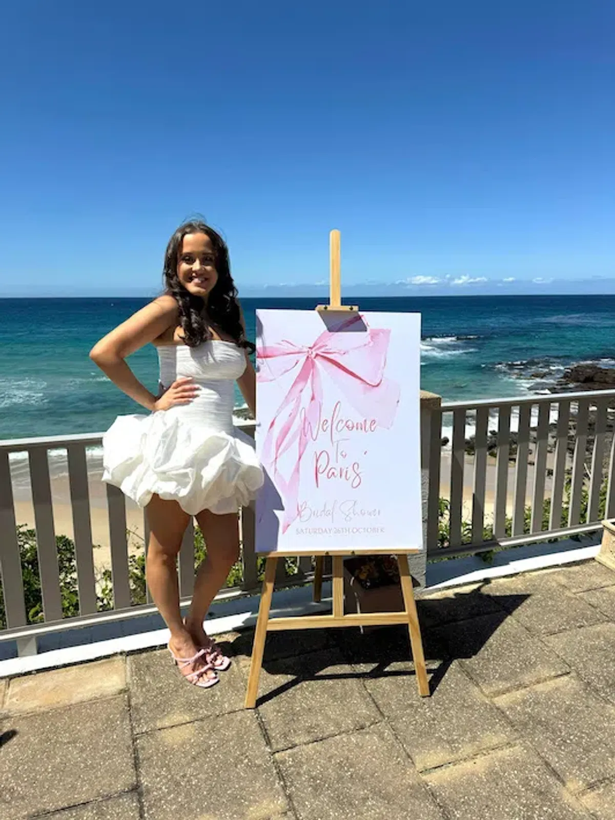 Aje Violette Bubble Hem Mini Dress Ivory Size 8 - Image 7