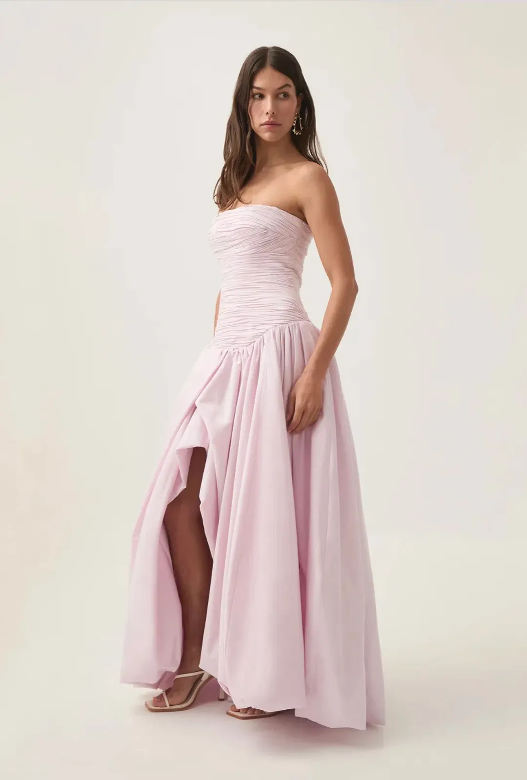 Aje Violette Bubble Hem Maxi Dress Pastel Pink Size 12 for rent on The Volte - main image