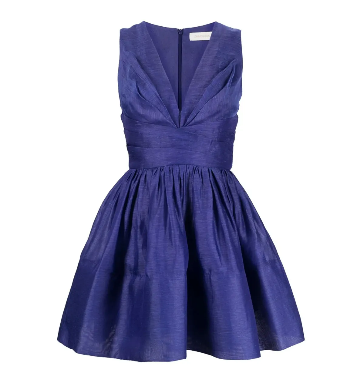 Zimmermann Tama V Neck Mini Dress Blue Size 1 / AU 10 - Image 3