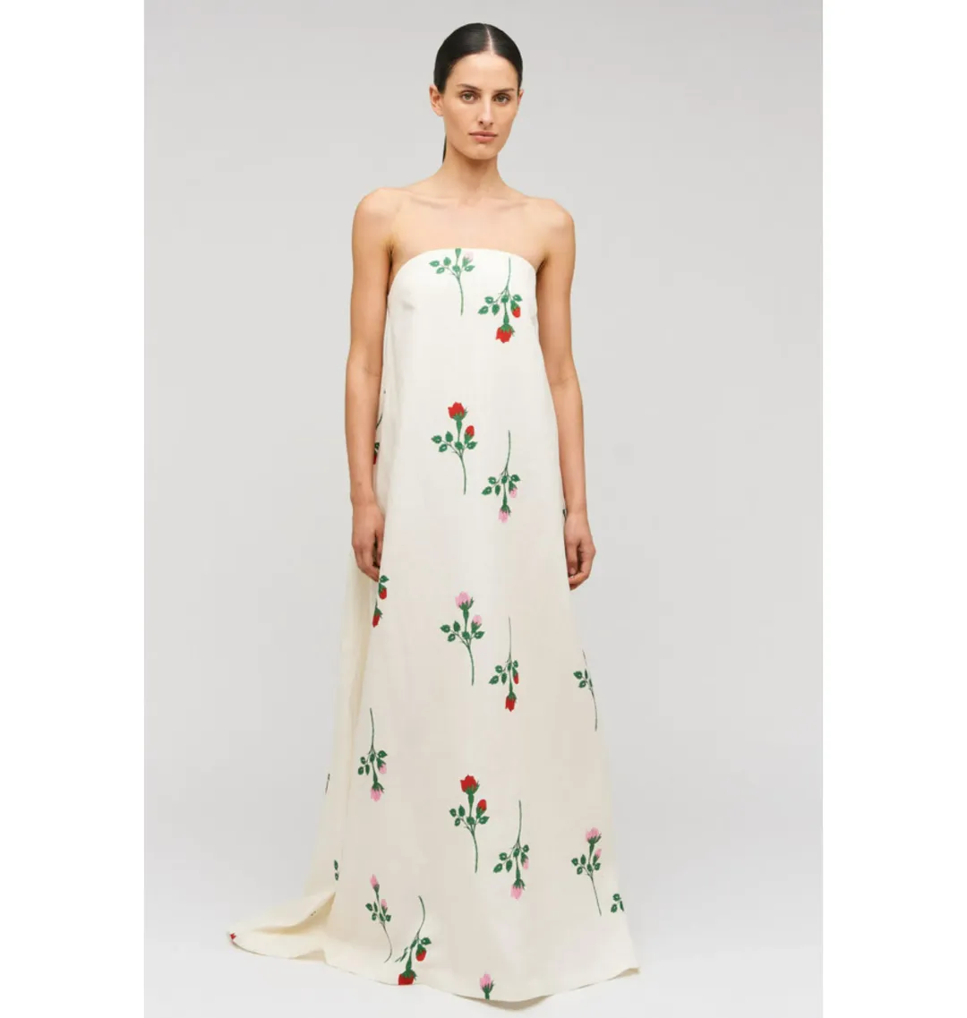 Oroton  Rosebud Gown in Antique White Size AU 12 Adrienne Cleary for rent on The Volte - main image