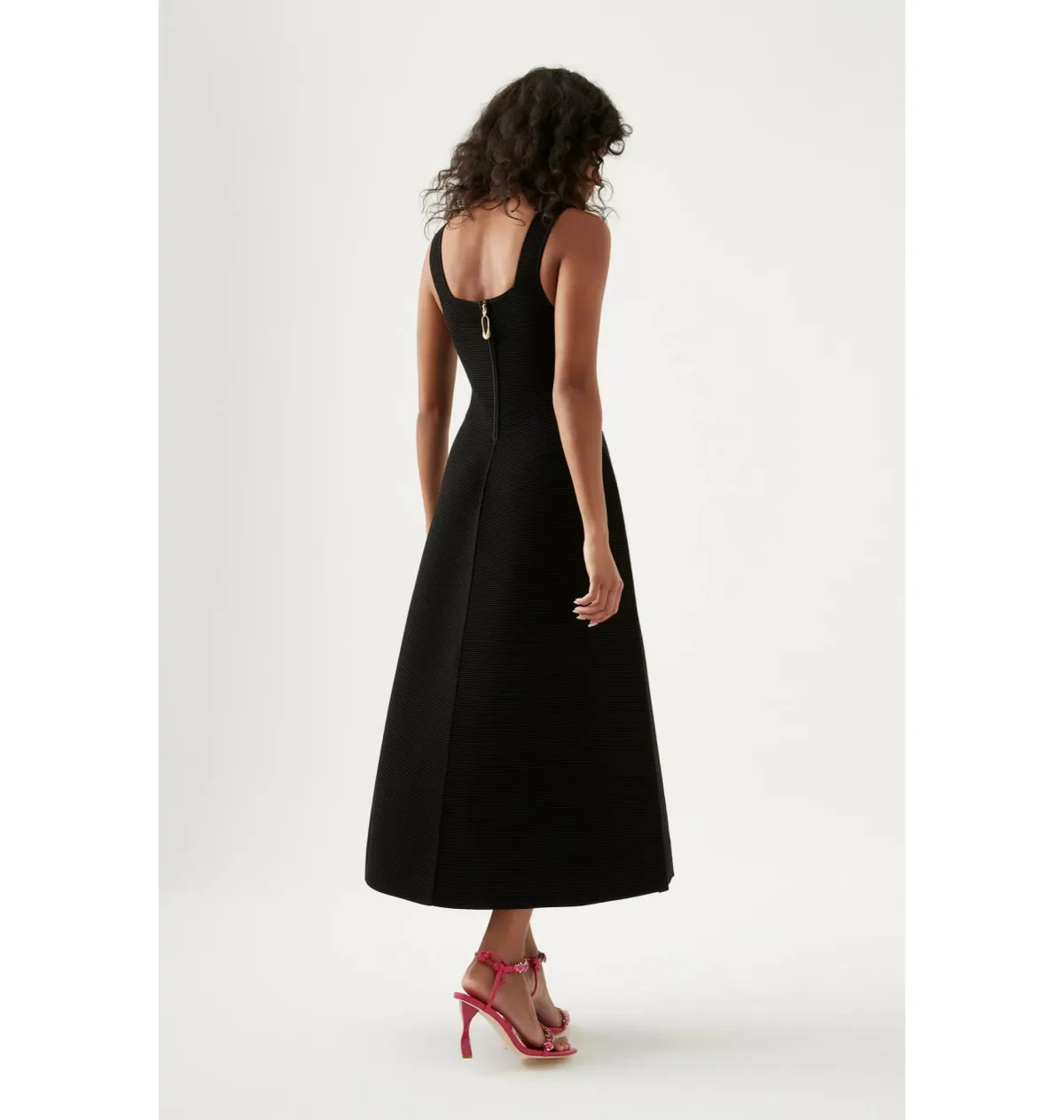 Aje Sylvette Knit Midi Dress Black Size AU 6 - Image 3