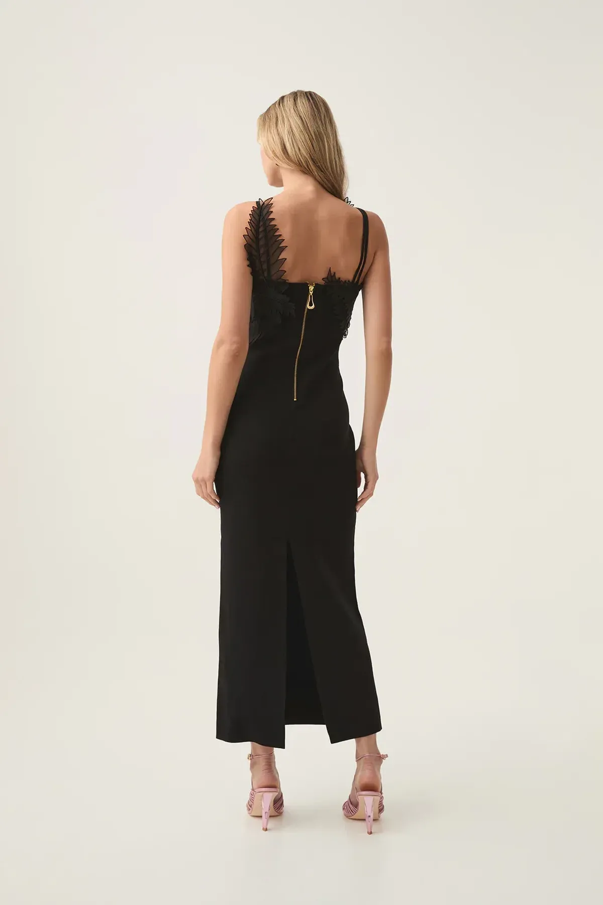 Aje Daisy Knit Maxi Dress Black Size AU 10 - Image 4