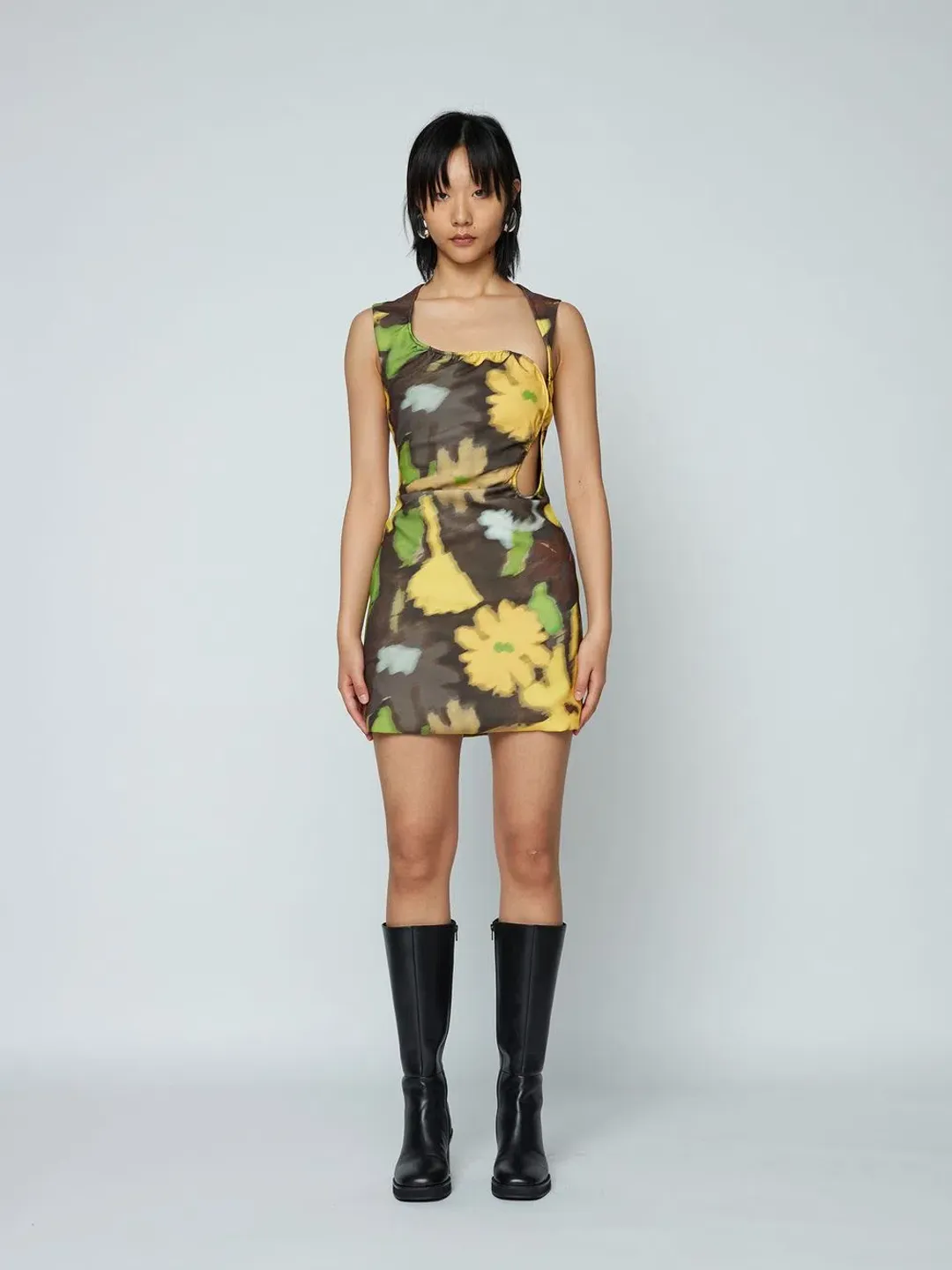 Wynn Hamlyn Ella Mini Dress Acid Flowers Size AU 6 for rent on The Volte - main image