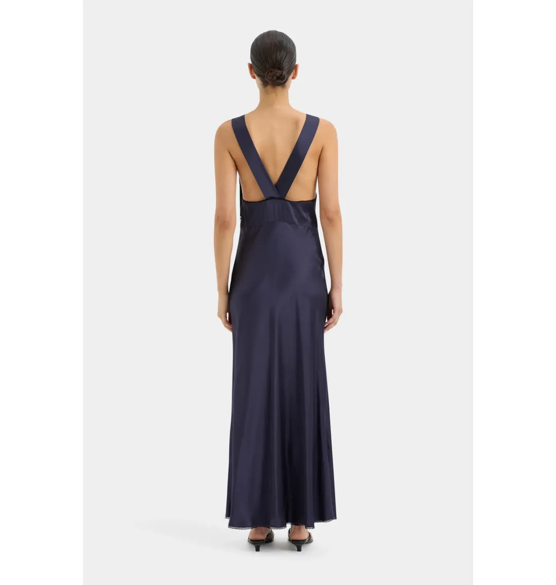 Sir the Label Aries Cut Down Gown Navy Size 3 / AU 12  for rent on The Volte - main image