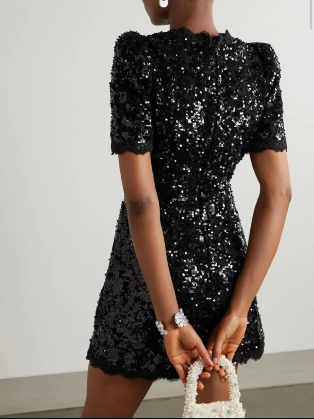 Rebecca Vallance Diana Bow Mini Dress Black Size AU 12 for rent on The Volte - main image