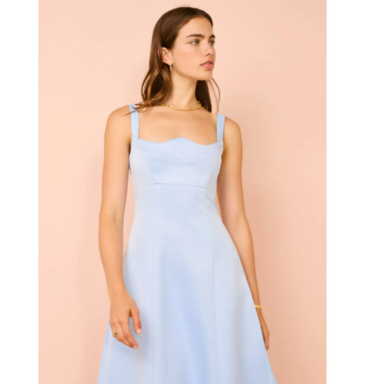 Leo Lin Odette Midi Dress In Sky Blue Size AU 12 - Image 2