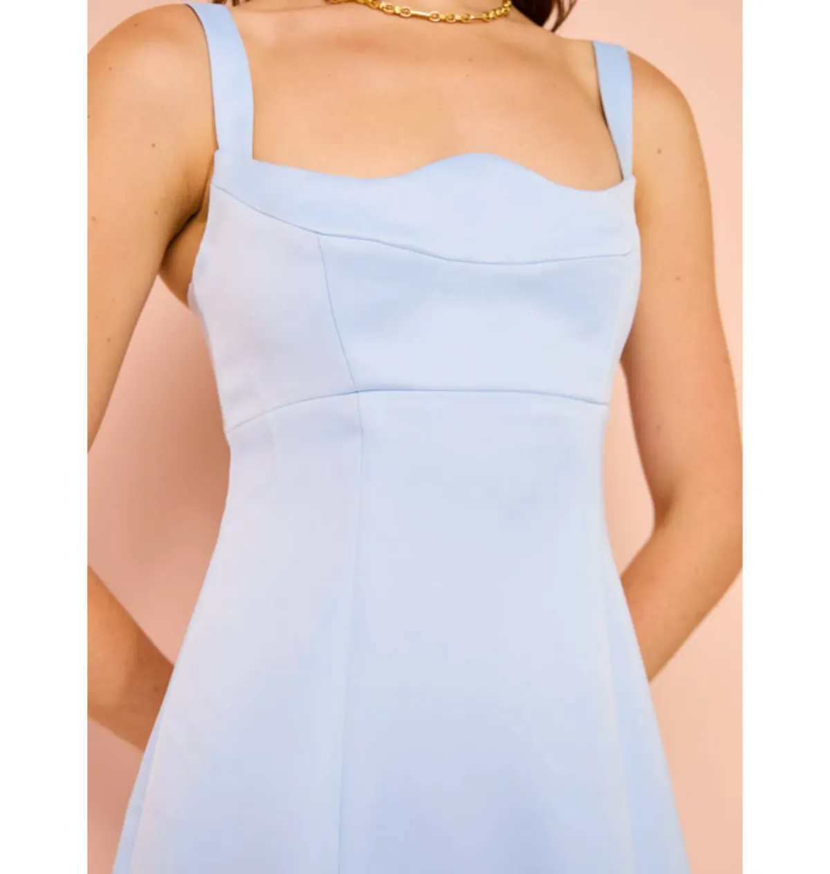 Leo Lin Odette Midi Dress In Sky Blue Size AU 12 - Image 3