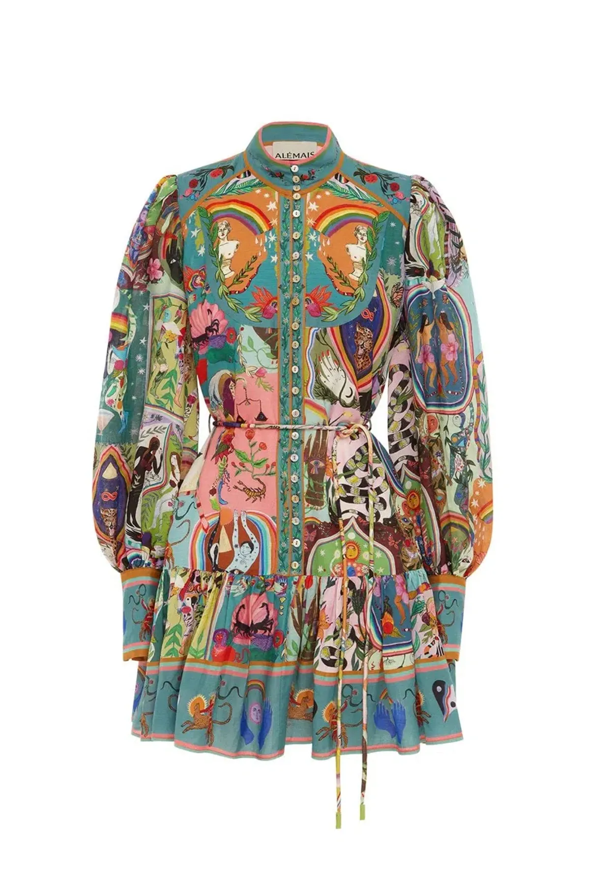 Alemais Evergreen Mini Dress Multi Size AU 10 - Image 20