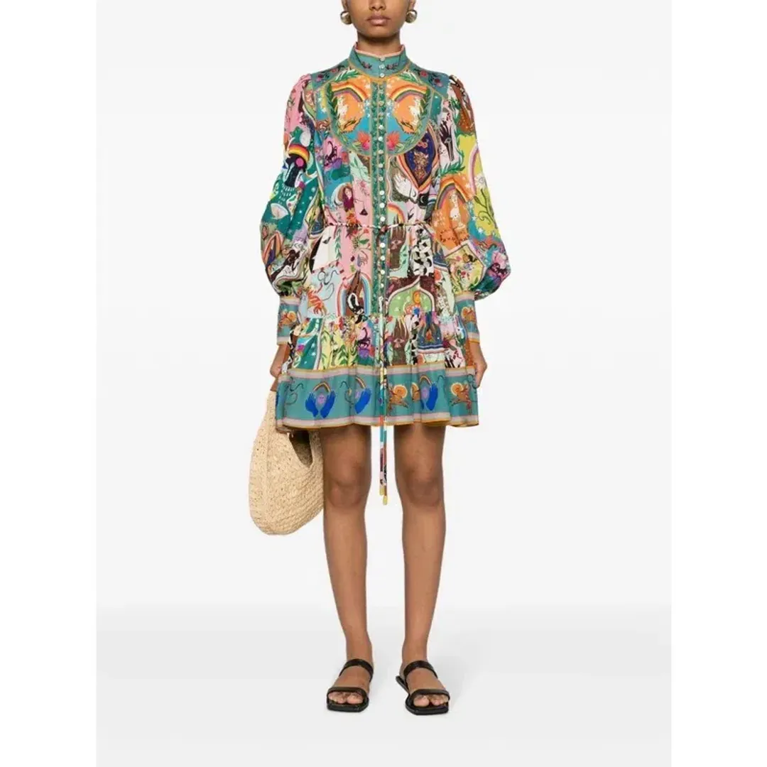 Alemais Evergreen Mini Dress Multi Size AU 10 for rent on The Volte - main image