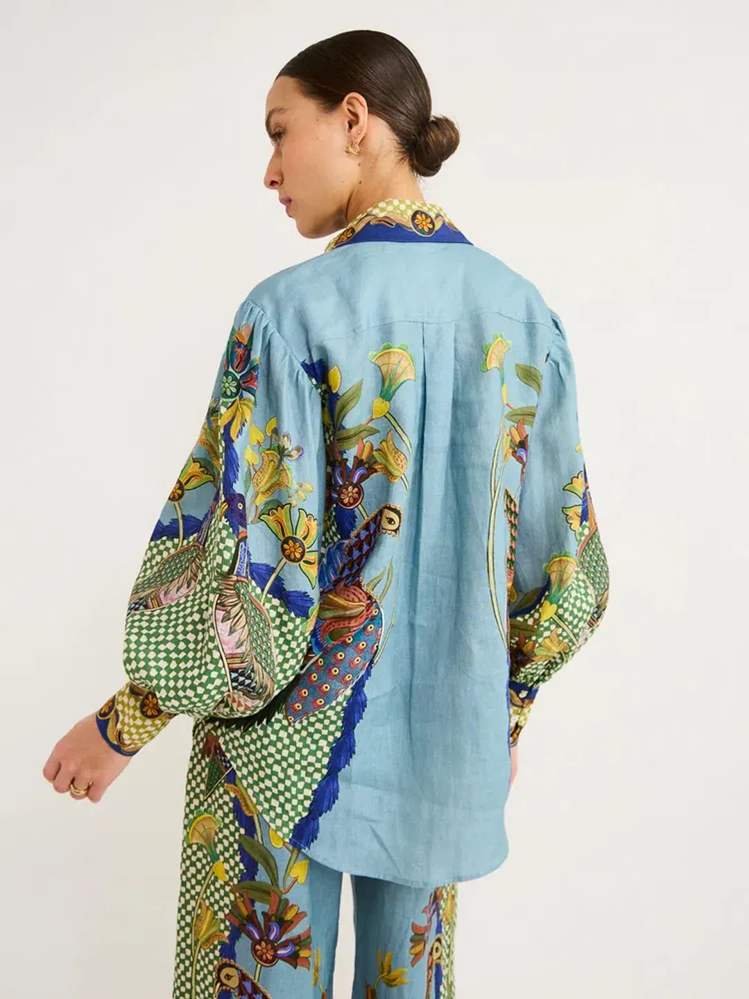 Alemais Gilly Shirt & Pant Set Misty Blue Size AU 10  for rent on The Volte - main image