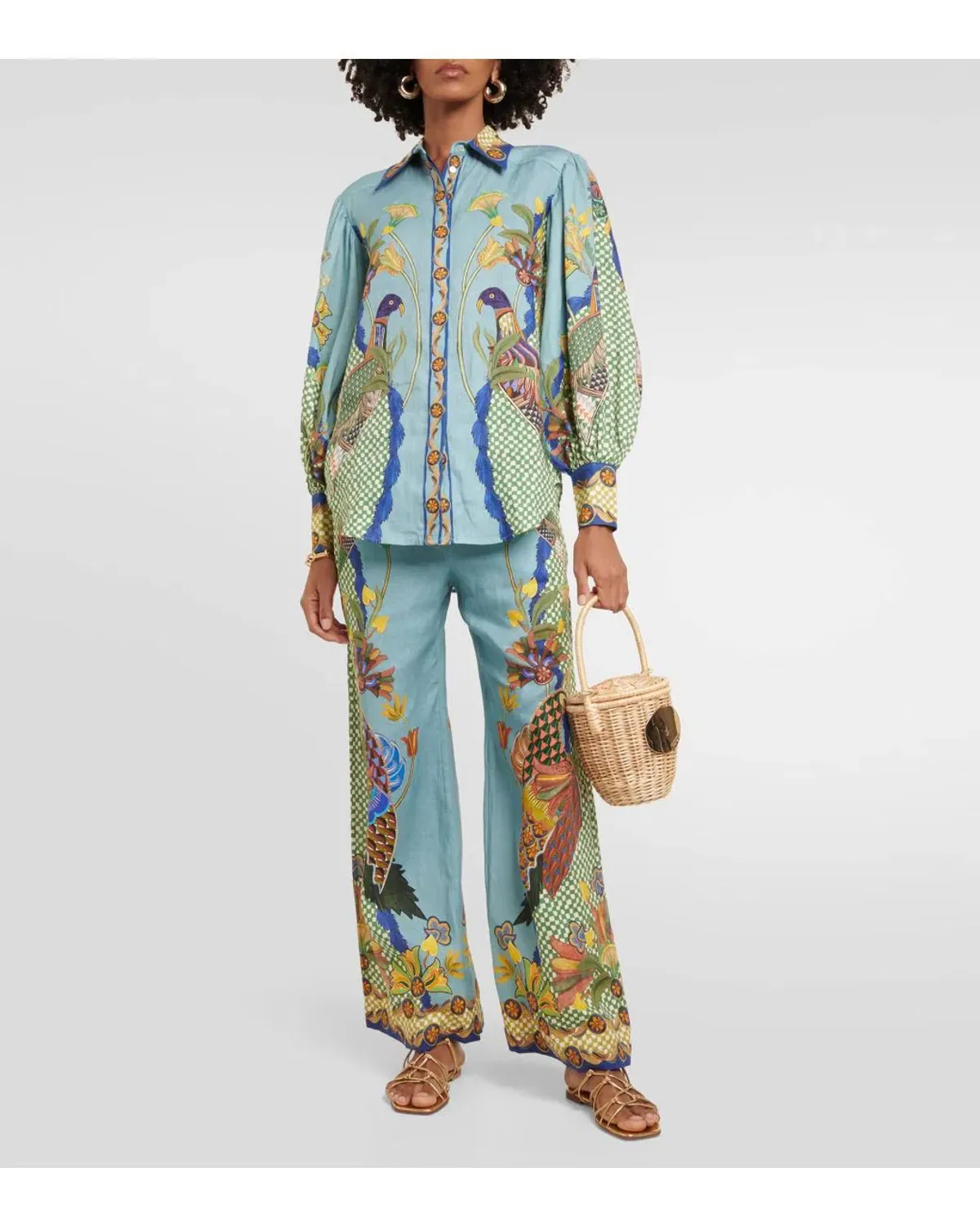 Alemais Gilly Shirt & Pant Set Misty Blue Size AU 6 - Image 8