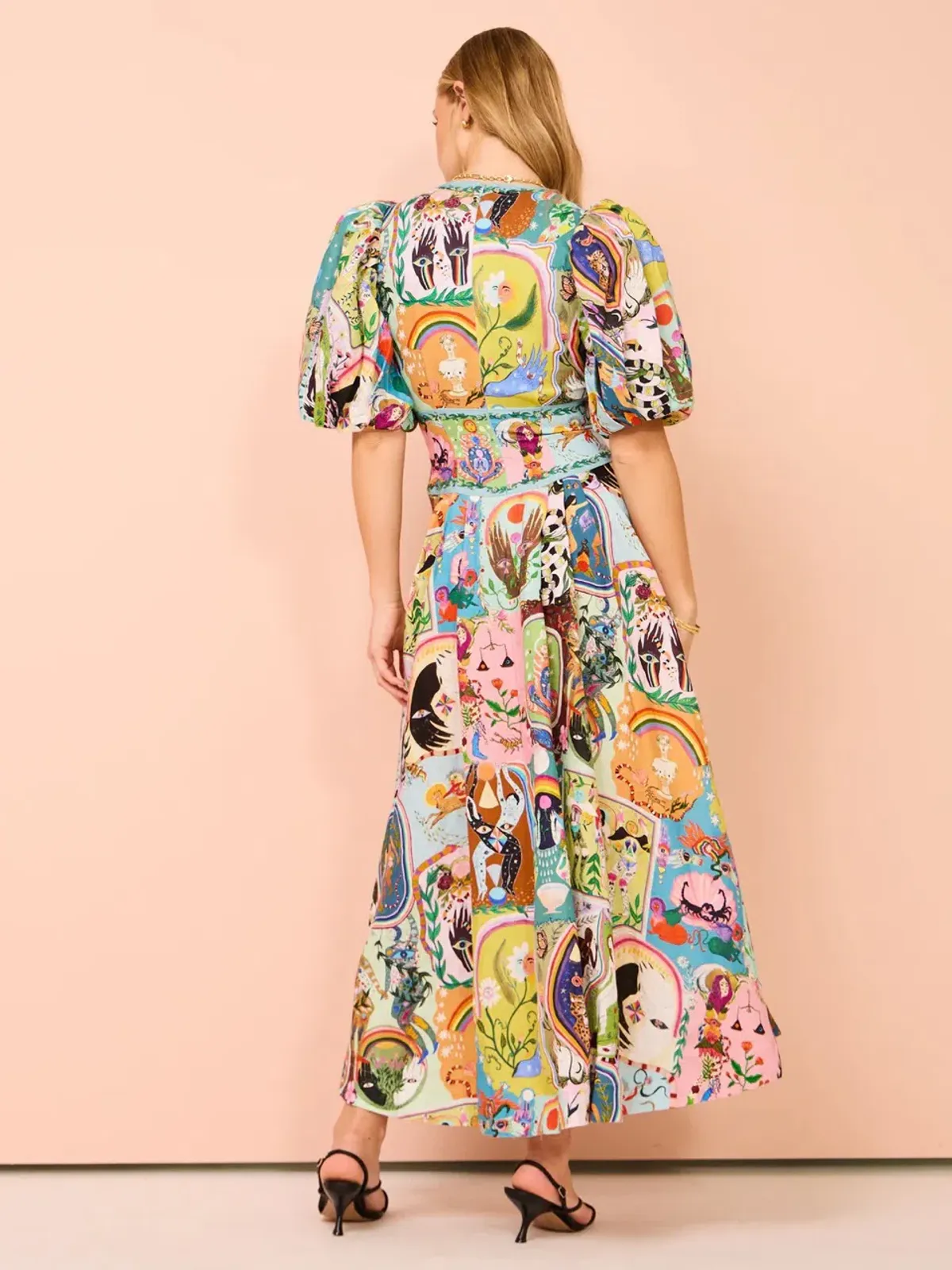 Alemais Evergreen Midi Dress Multi Size 8 - Image 14