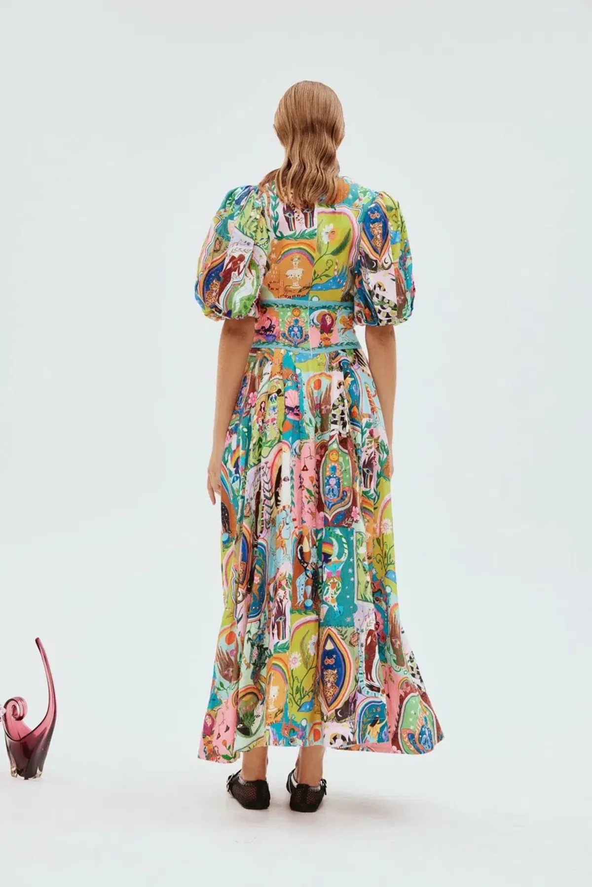 Alemais Evergreen Midi Dress Multi Size 8 - Image 5