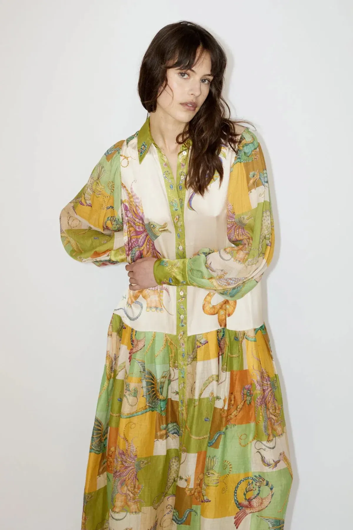 Alemais Jerome Silk Shirtdress Multi Size AU 10 - Image 17