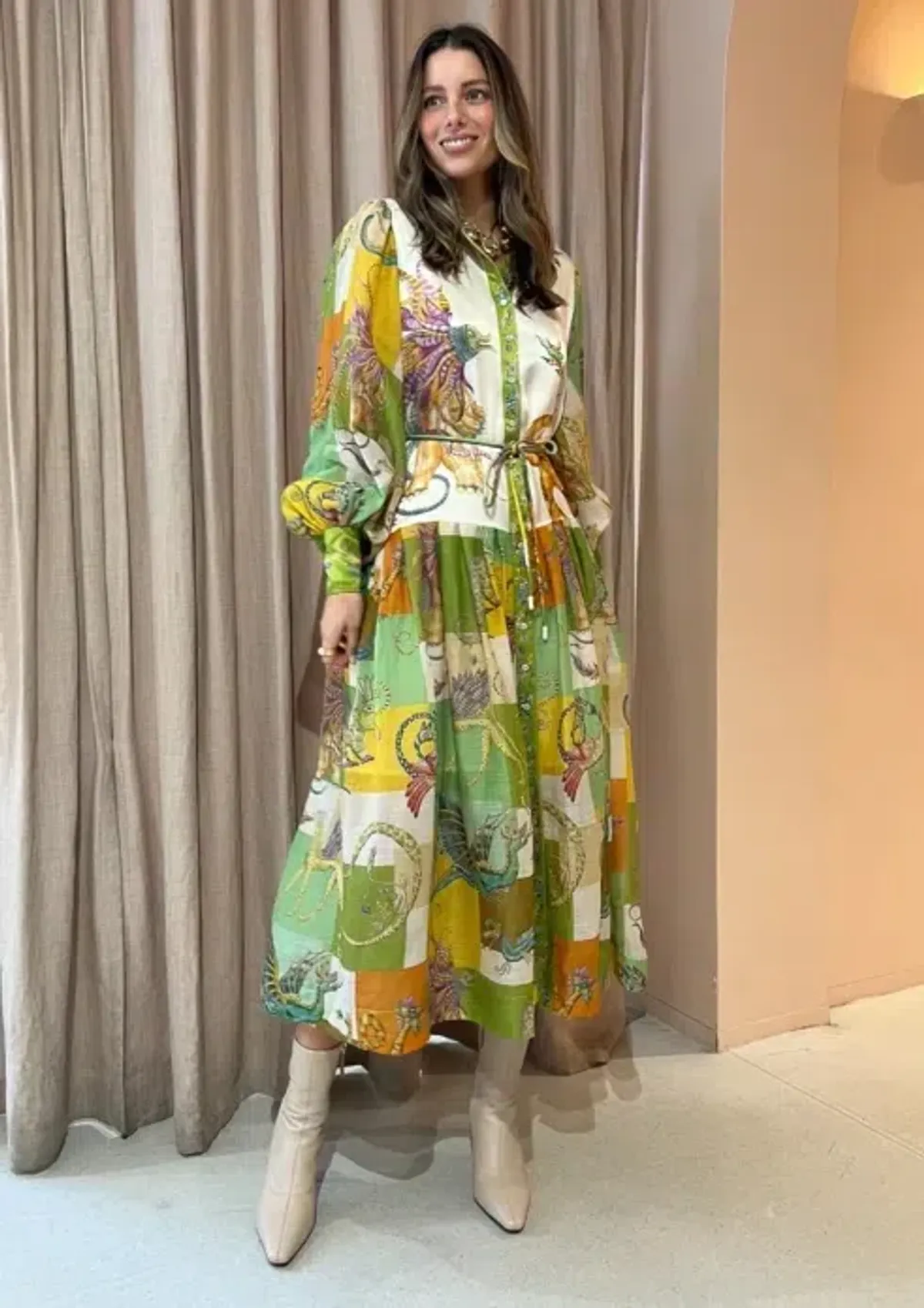 Alemais Jerome Silk Shirtdress Multi Size AU 10 - Image 5