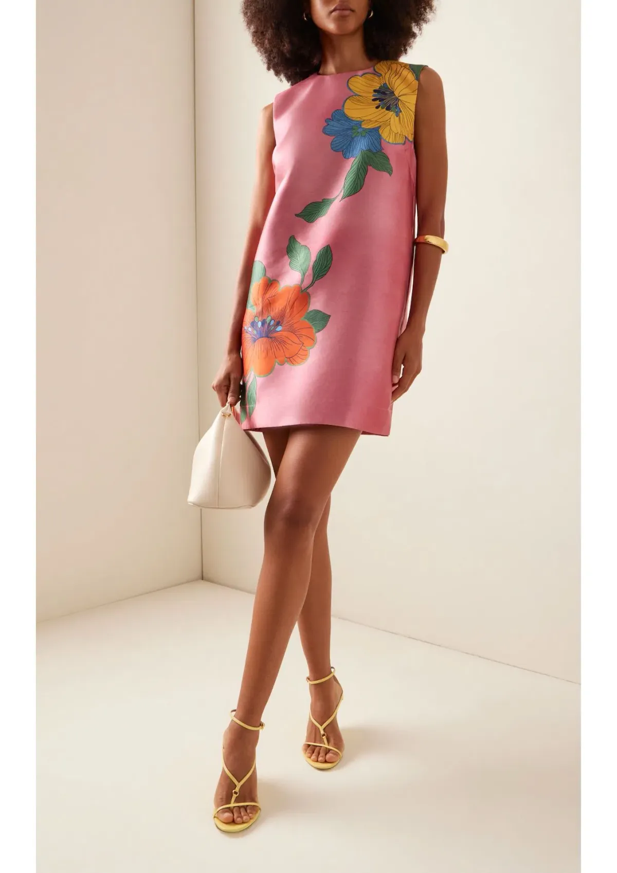 Alemais Piato Floral Satin Mini Shift Dress Exclusive Pink Size AU 6 - Image 2