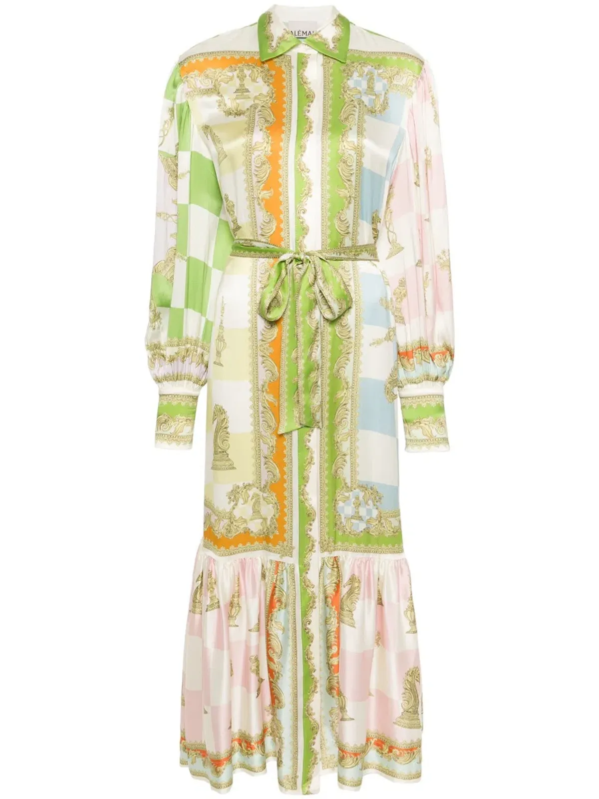 Alemais Checkmate Silk Shirtdress Multi Size AU 8 - Image 33