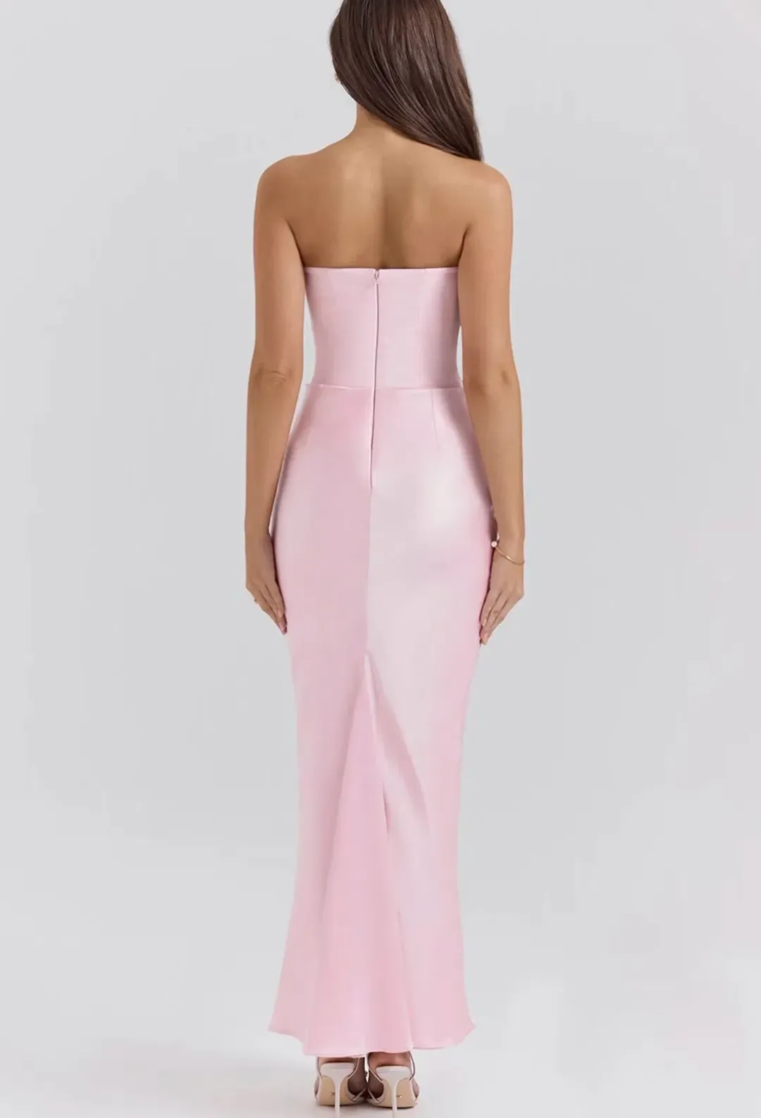 House of CB Persephone Strapless Corset Dress Rose Shadow Size XS / AU 6 for rent on The Volte - main image