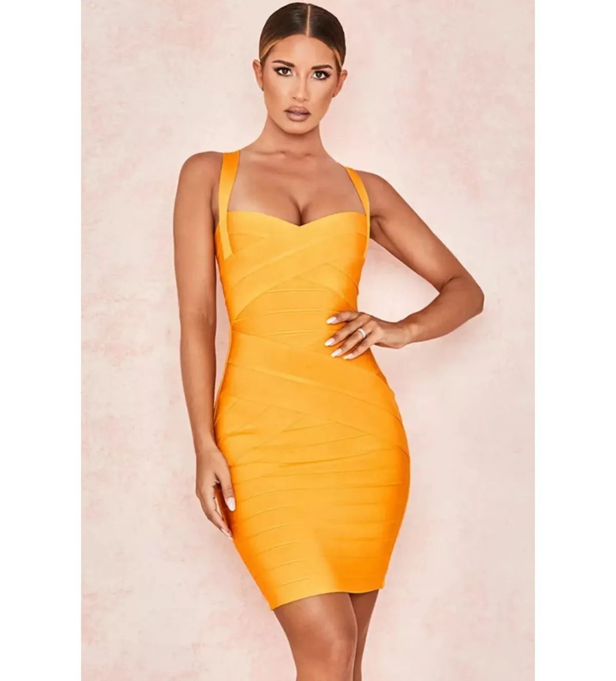 House of CB Bandage Dress Orange Size 10 - Image 1