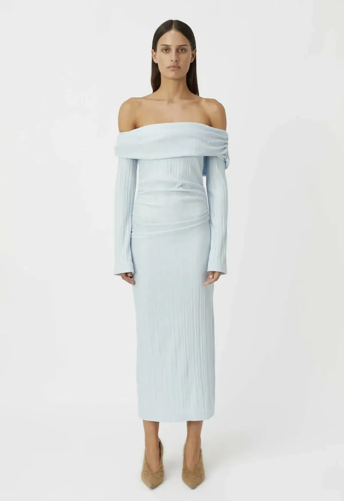 Camilla And Marc Shaw Dress In Sky Blue Size Au 10 - Image 1