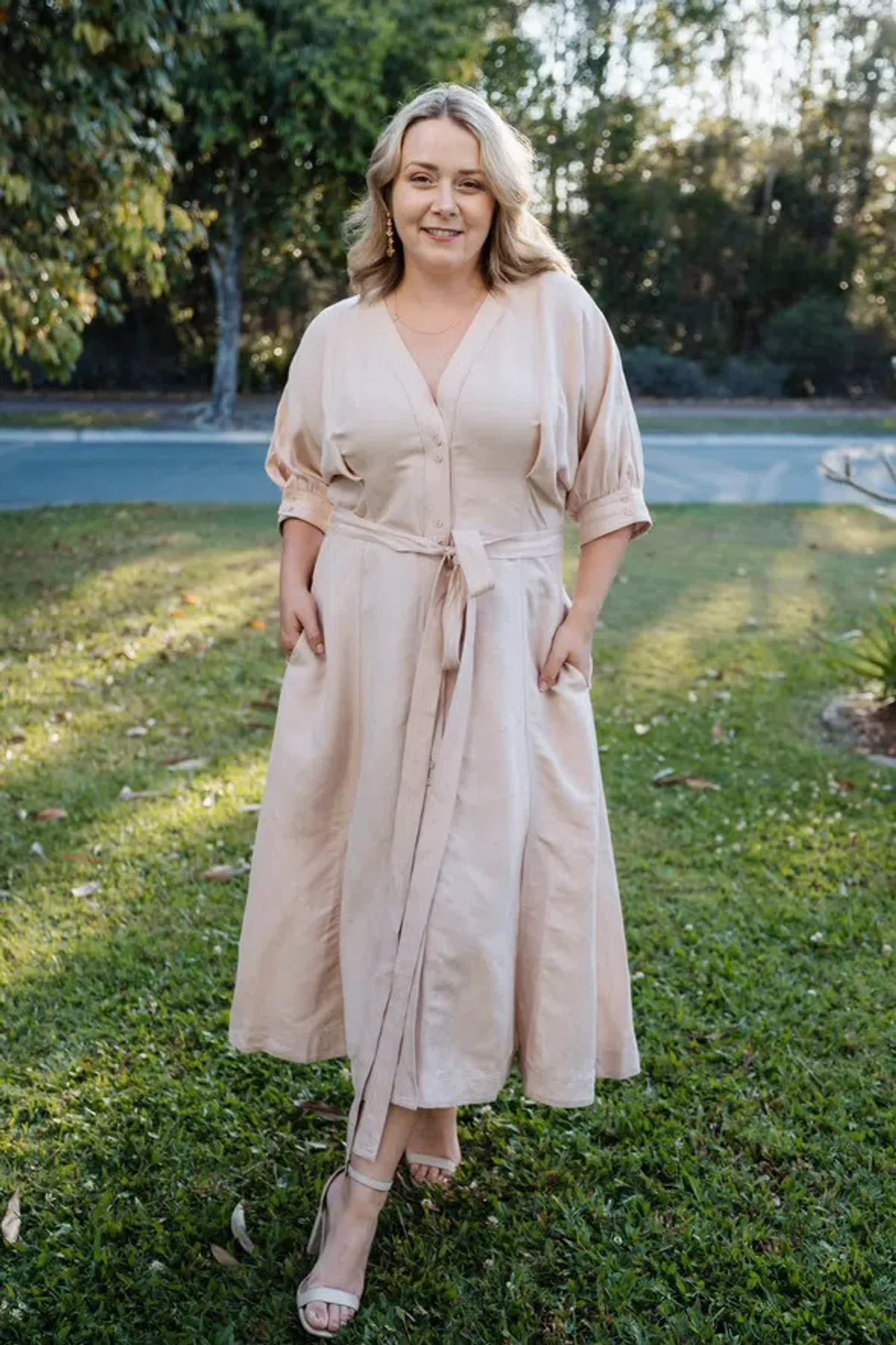 AJE Ennoble Midi Dress Pink Size 14 - Image 1