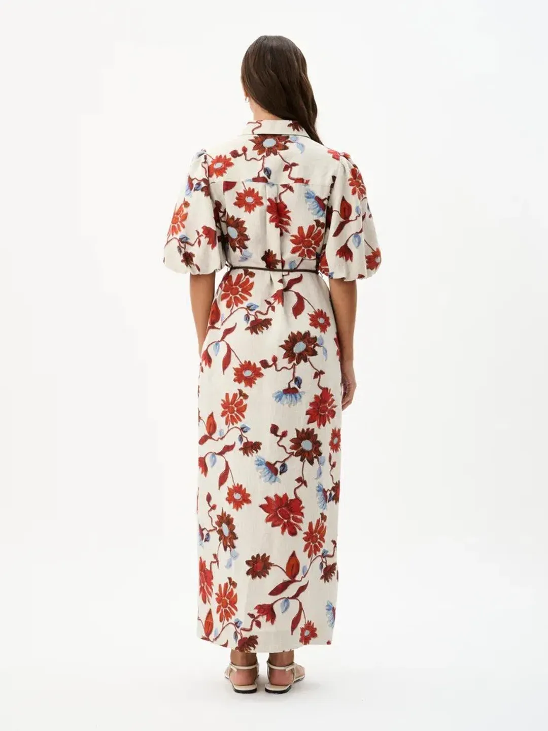Roame Berkley Dress Cactus Bloom Sand Print Size 4 / AU 14 for rent on The Volte - main image