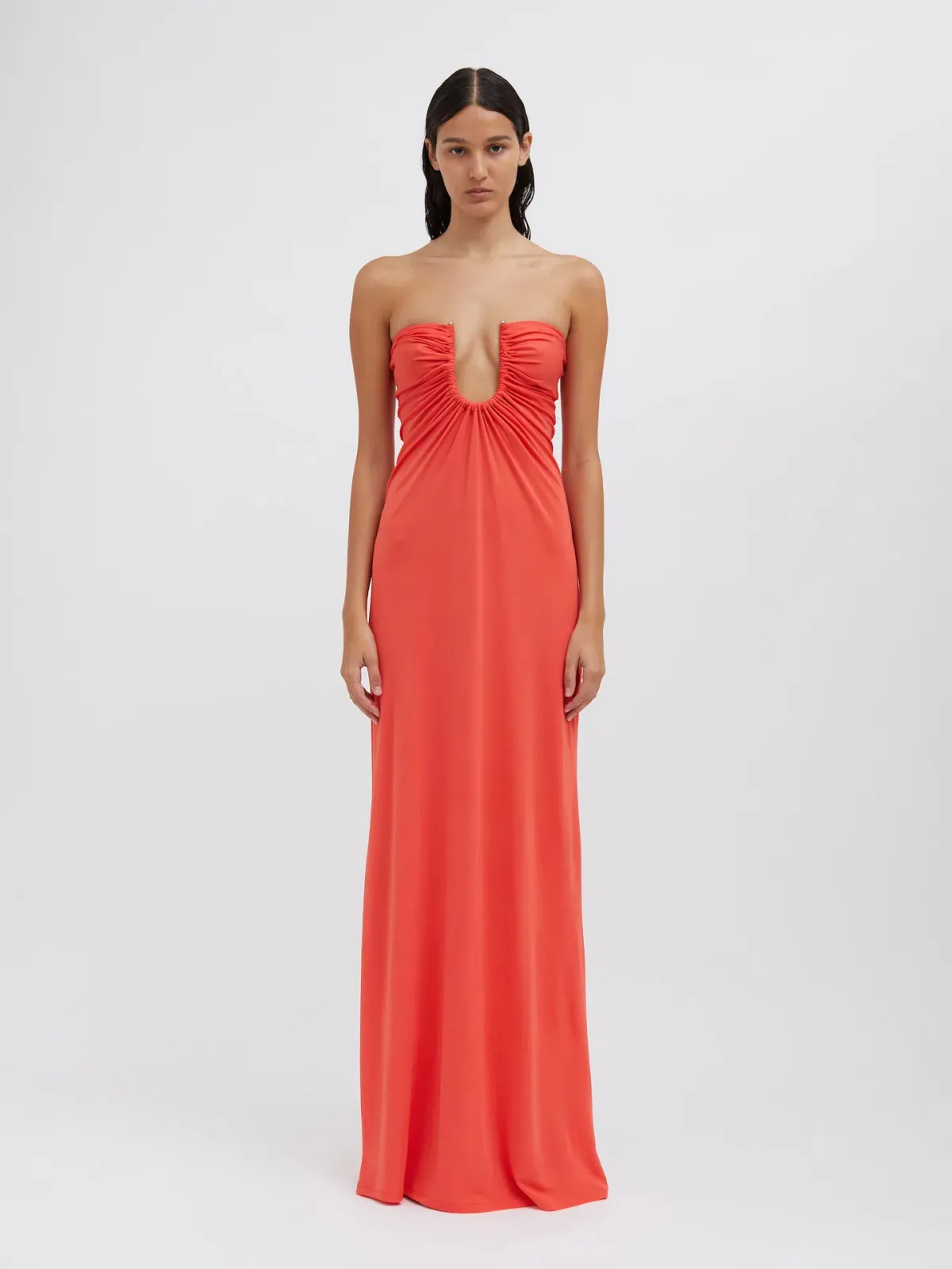 Christopher Esber Arced Palm Dress Grapefruit Size 10  - Image 1