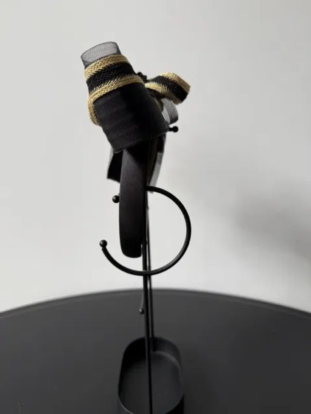 Mimco Headpiece Fascinator Black and Gold One Size for rent on The Volte - main image