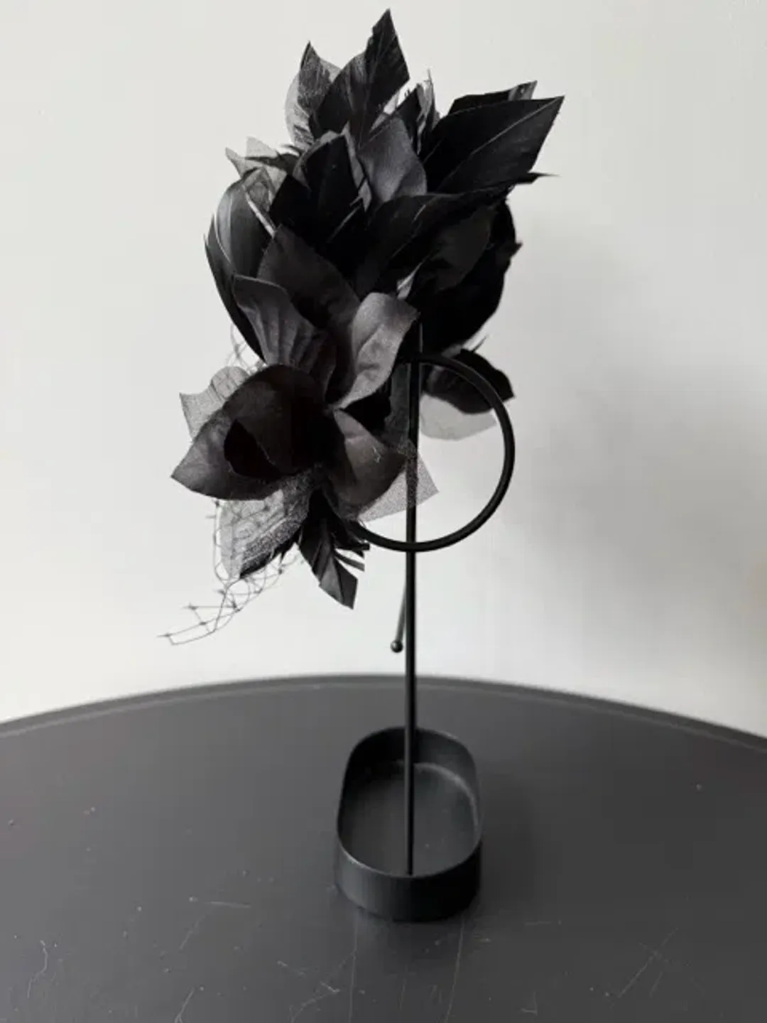Olga Berg Fascinator Black for rent on The Volte - main image