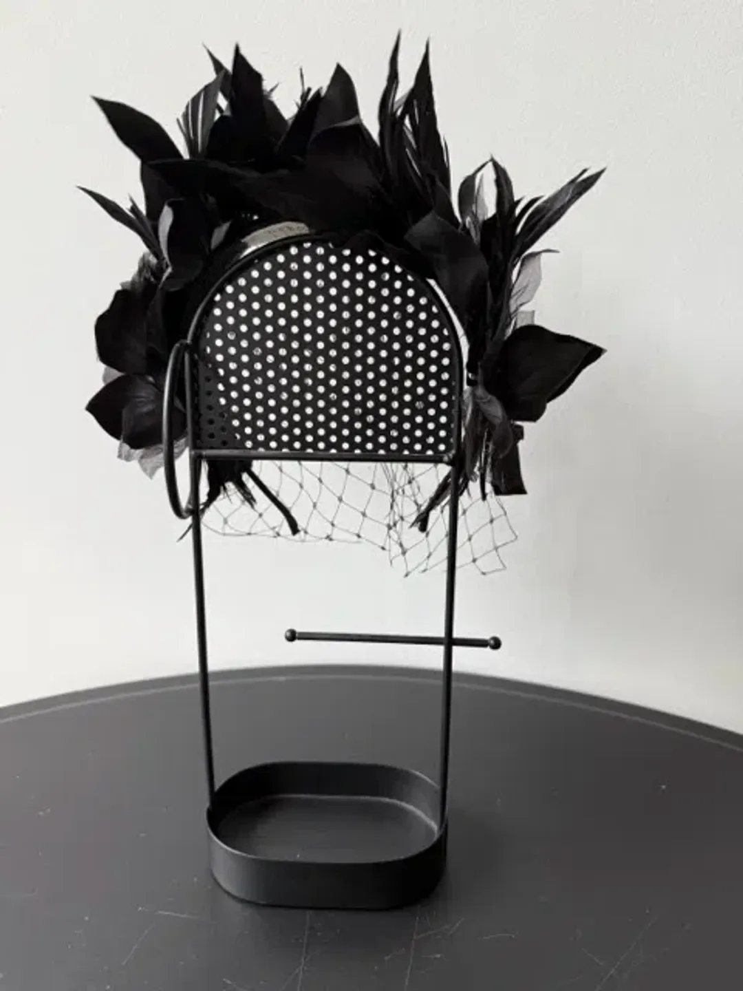 Olga Berg Fascinator Black for rent on The Volte - main image