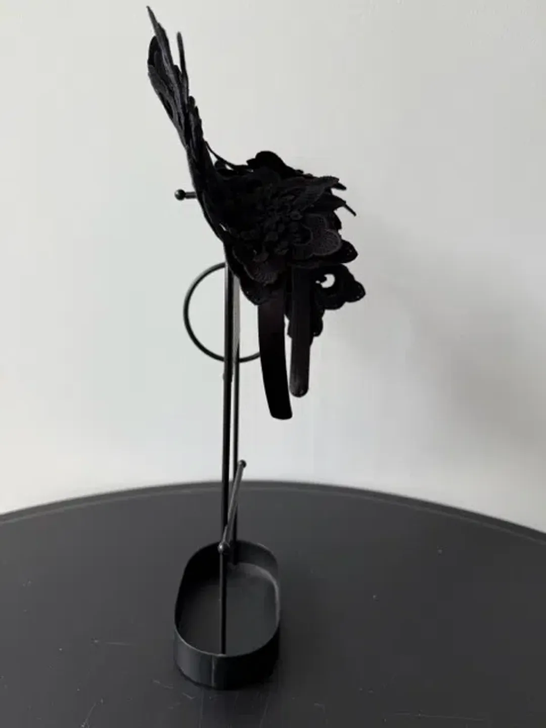 Olga Berg Lace Fascinator Black One Size for rent on The Volte - main image