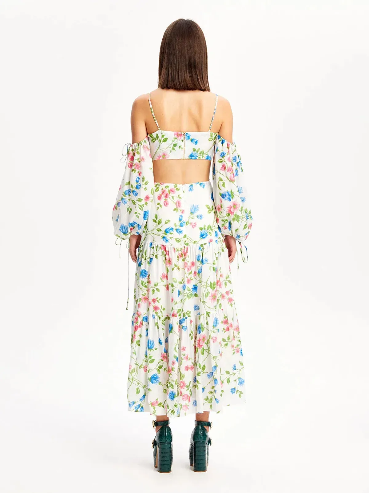 Alice McCall Rolling Meadows Midi Dress Bluebell Floral Print Size 10 - Image 3