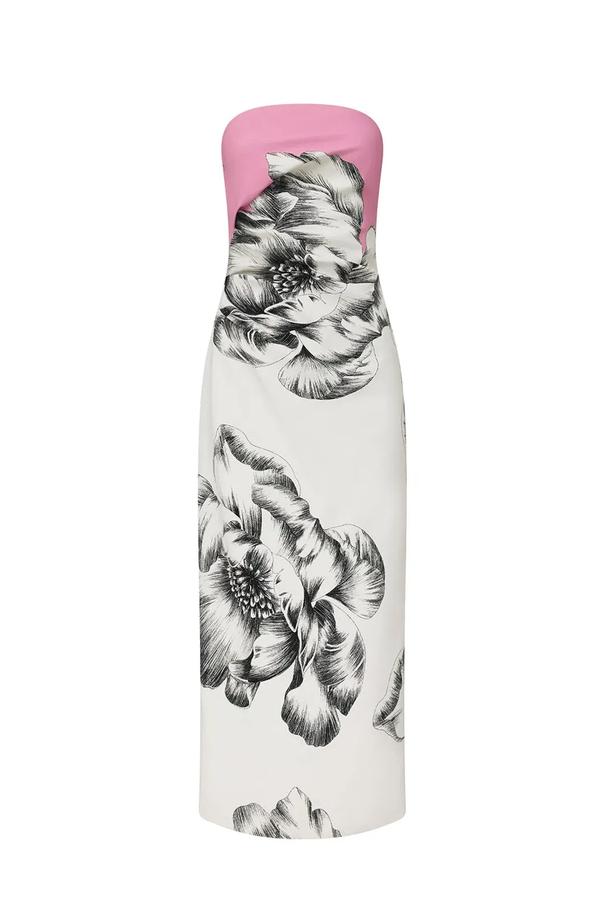 Manning Cartell Overbloom Midi Dress White/Black Floral Size 8 - Image 6