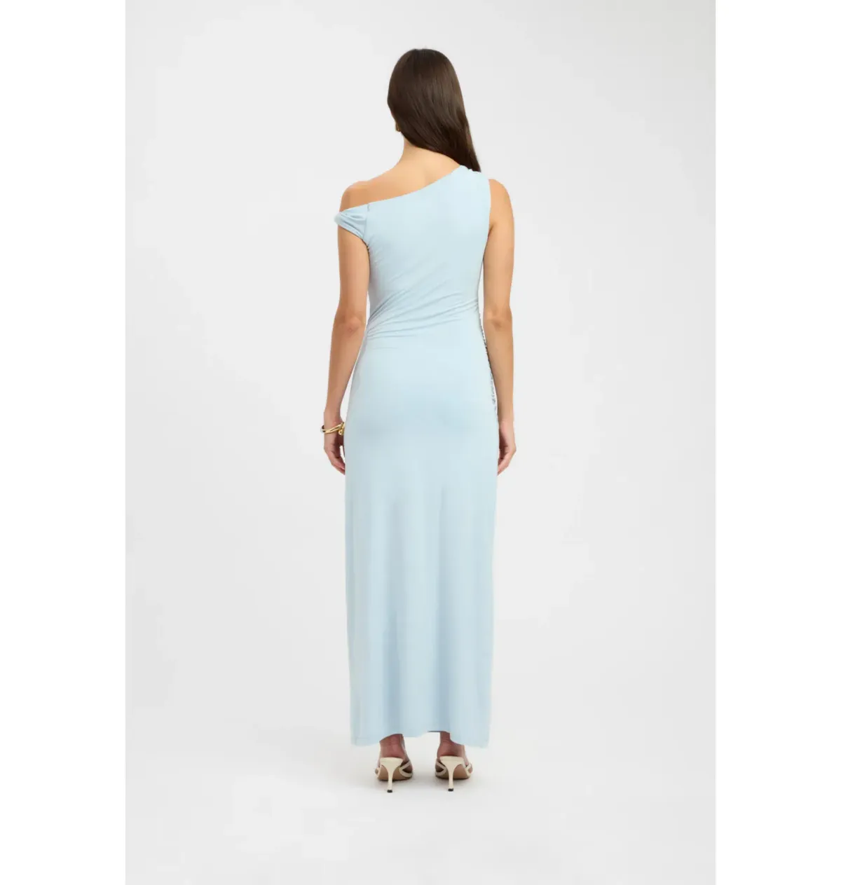 Kookai Milly Maxi Dress in Ice Blue Size AU 8 - Image 3