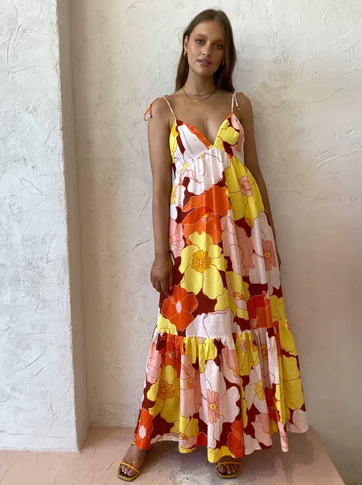 Steele Farida Maxi Dress Floral Size AU 8 - Image 4