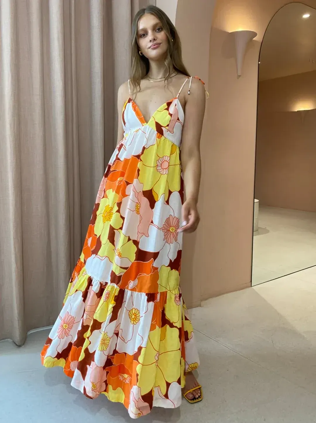 Steele Farida Maxi Dress Floral Size AU 8 for rent on The Volte - main image