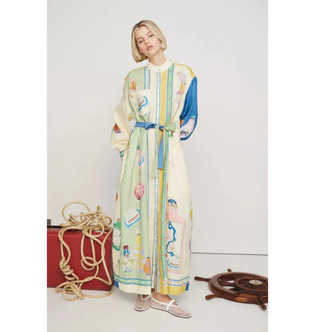 Alemais Elixer Maxi Dress Multi Size AU 8 for rent on The Volte - main image