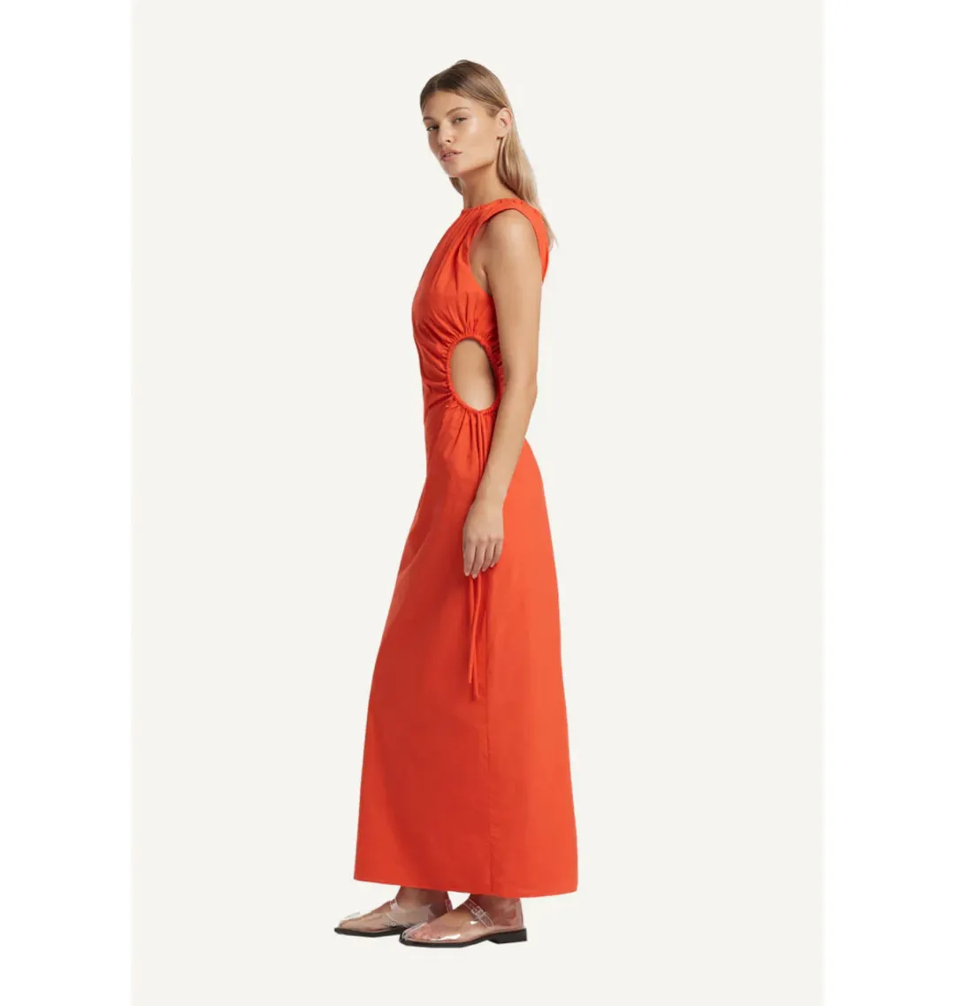 Sir the Label Anja Cut Out Dress Mandarin Red Size 1 / AU 8 for rent on The Volte - main image
