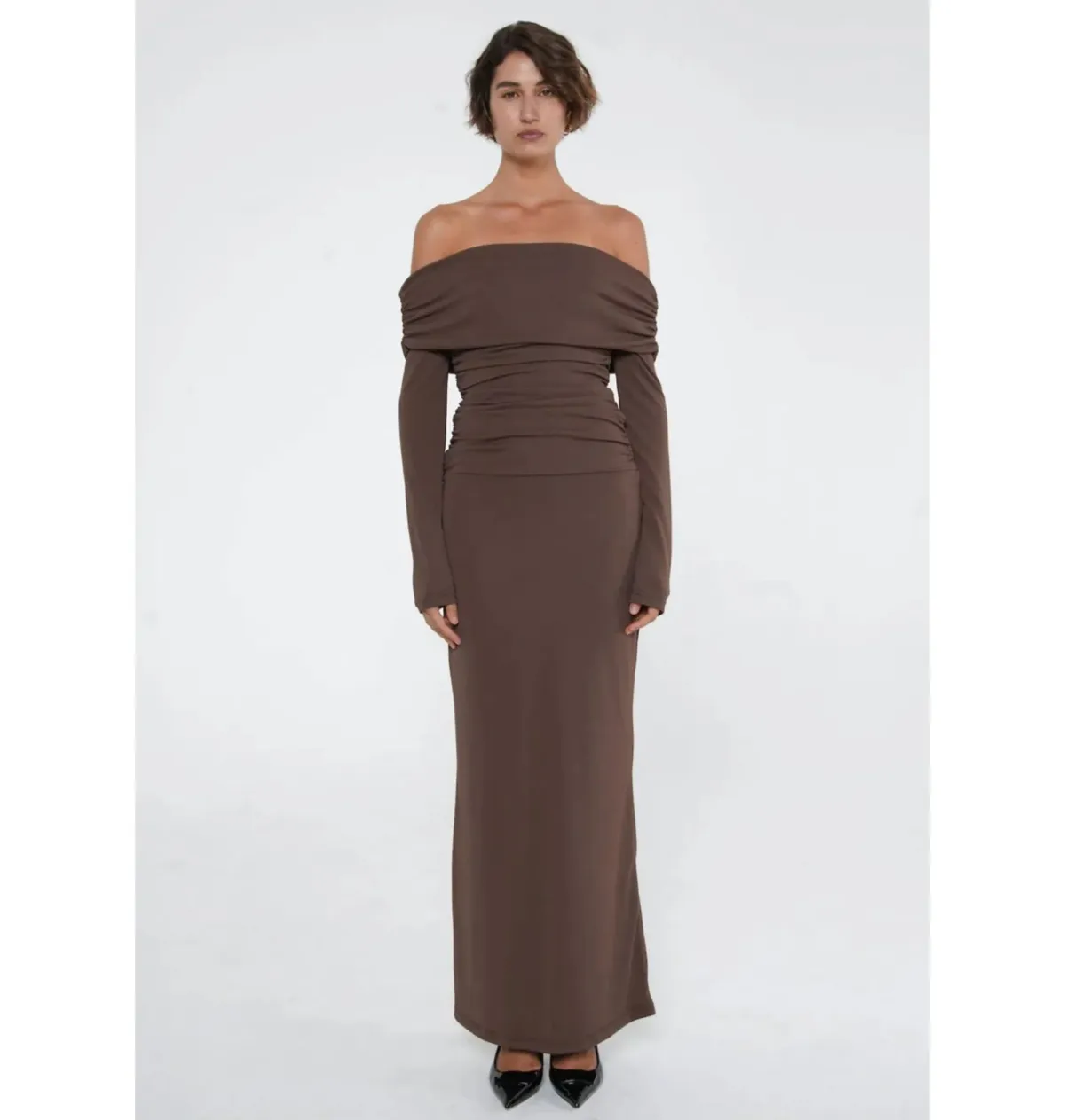 Benni Lorena Maxi Dress Ash Brown Size S / AU 8  - Image 1