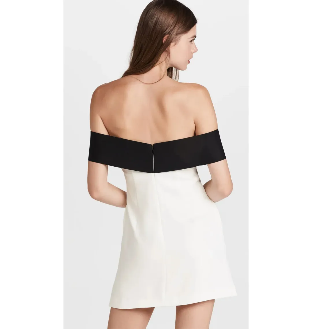 Self-Portrait Off-Shoulder Bow Mini Dress White Size AU 6 for rent on The Volte - main image