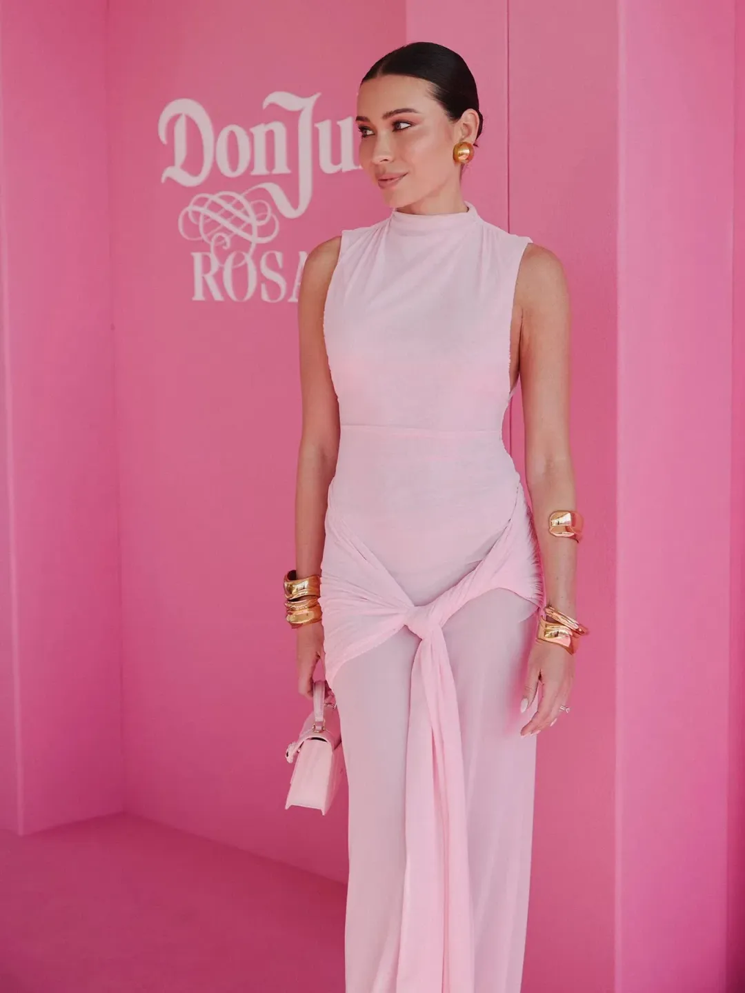 Effie Kats Roza Maxi Dress in Petal Pink Size S / AU 8 for rent on The Volte - main image