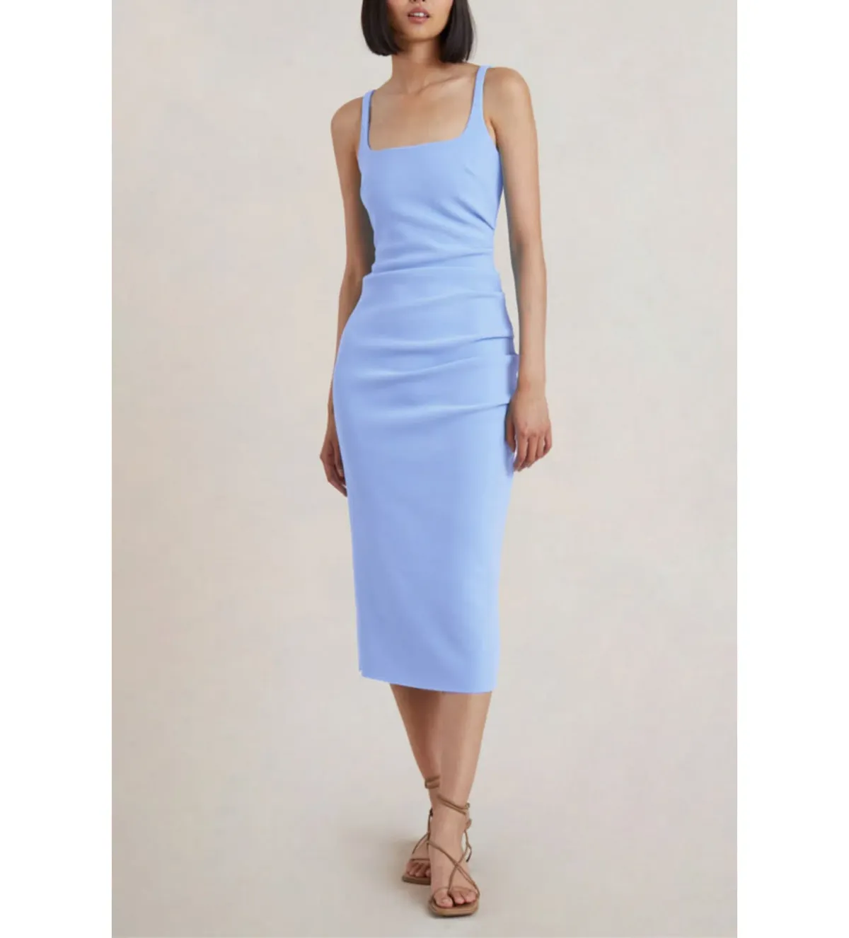 Bec and Bridge Karina Tuck Midi Dress in Blue Size 8 - Image 1