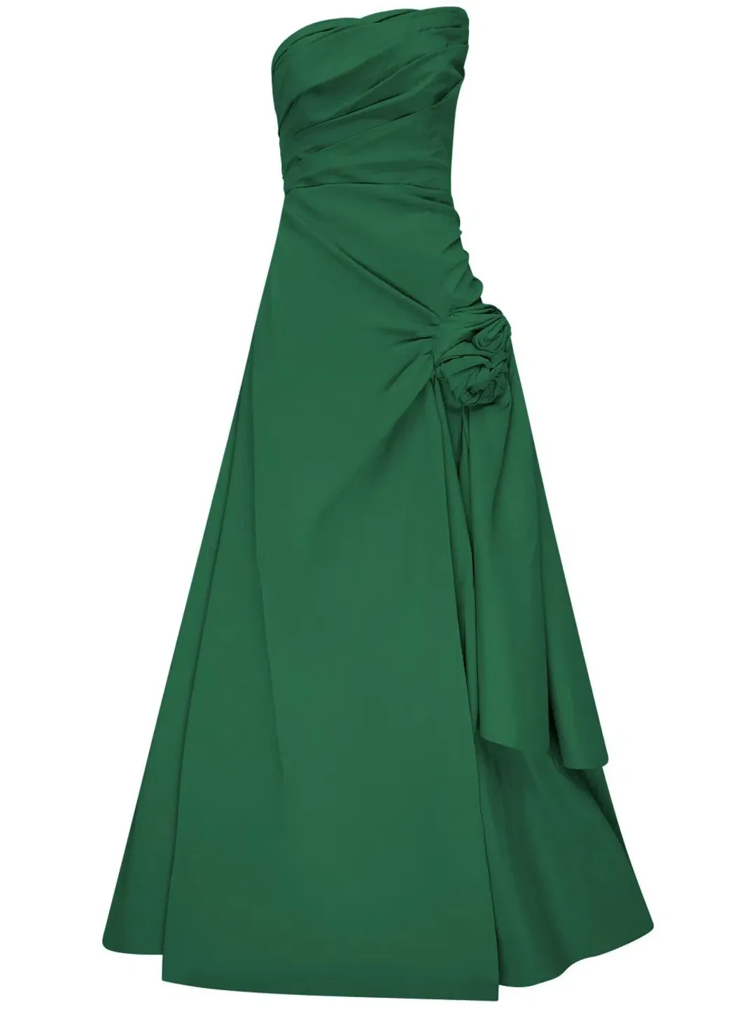 Rachel Gilbert Beki Strapless Taffeta Gown Emerald Size 14 for rent on The Volte - main image
