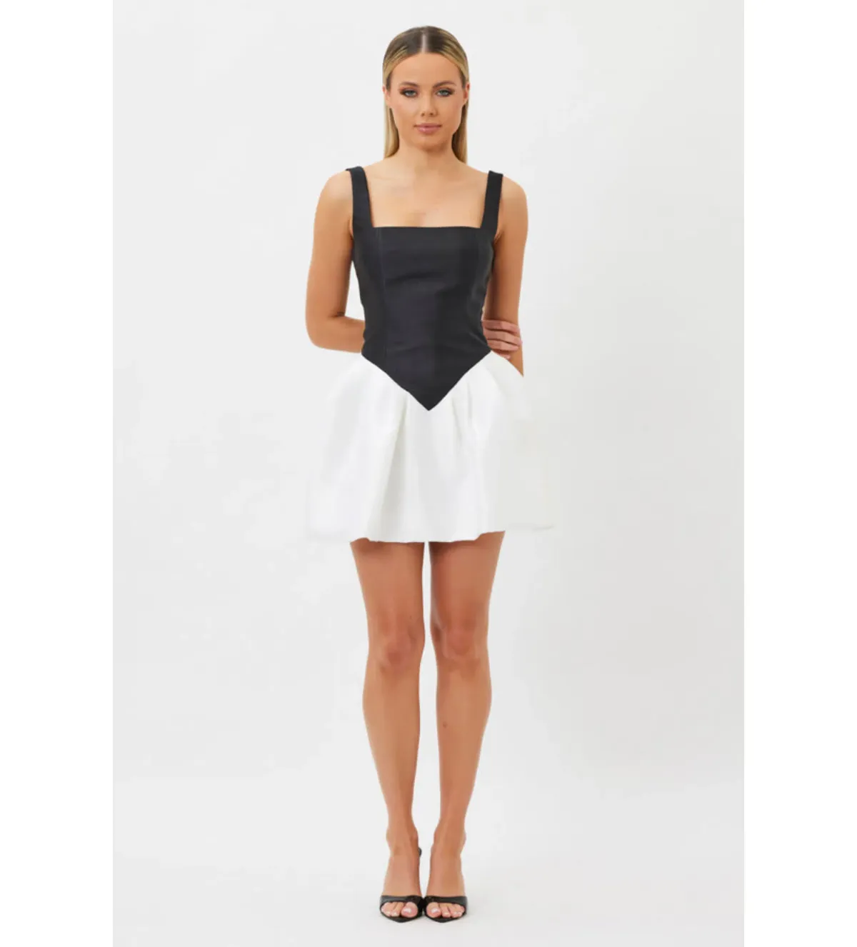 Bianca & Bridgett Alba Mini Dress Black/White Size 12  - Image 1